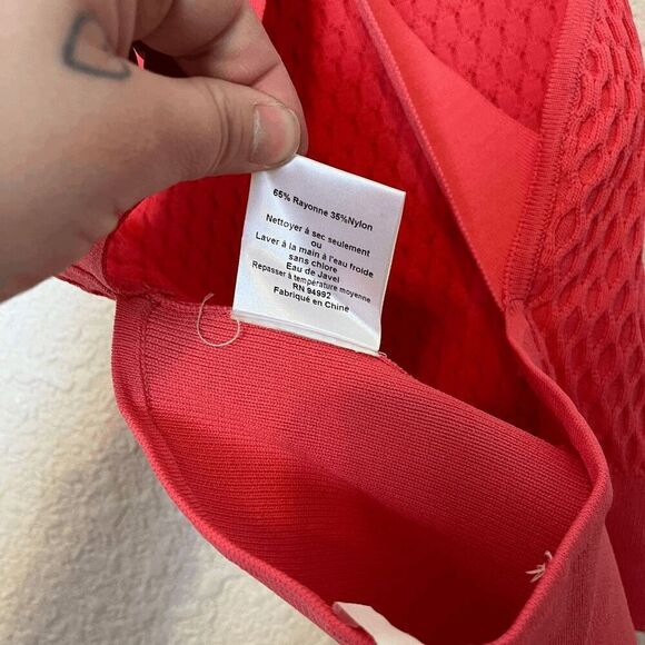 Jonathan Simkhai Hex Fence Pink Sleeveless Knit Crop Top Women's Size XS - Picture 6 of 10